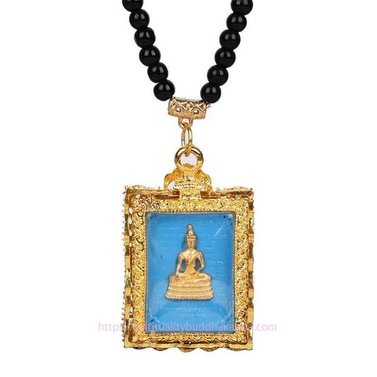 Obsidian Buddha Serenity Pendant Necklace (Extra 30% Off | USE CODE: FS30)