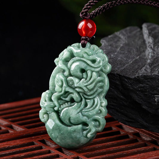 Jade  Natural Jade 12 Chinese Zodiac Prosperity Necklace Pendant